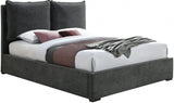 Meridian Furniture - Misha Polyester Fabric Queen Bed In Black - Mishablack-Q