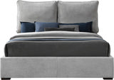 Meridian Furniture - Misha Polyester Fabric King Bed In Grey - Mishagrey-K