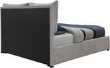 Meridian Furniture - Misha Polyester Fabric King Bed In Grey - Mishagrey-K