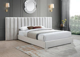 Meridian Furniture - Pablo Velvet King Bed In Cream - Pablocream-K