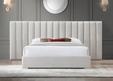 Meridian Furniture - Pablo Velvet King Bed In Cream - Pablocream-K