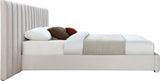 Meridian Furniture - Pablo Velvet King Bed In Cream - Pablocream-K