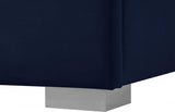 Meridian Furniture - Nora Velvet King Bed In Navy - Noranavy-K