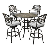 Round 4 - Person 42" Long Bar Height Dining Set with Cushions