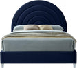 Rainbow Velvet King Bed In Navy - Rainbownavy-K | Meridian