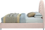 Meridian Furniture - Rainbow Velvet King Bed In Pink - Rainbowpink-K