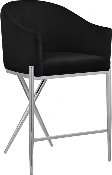 Meridian Furniture - Xavier Counter Stool Set Of 2 In Black - 866Black-C