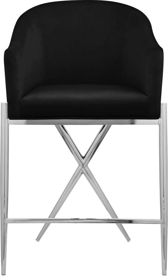 Meridian Furniture - Xavier Counter Stool Set Of 2 In Black - 866Black-C