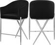 Xavier Counter Stool Set Of 2 In Black - 866Black-C | Meridian