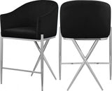 Meridian Furniture - Xavier Counter Stool Set Of 2 In Black - 866Black-C