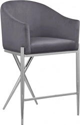 Meridian Furniture - Xavier Counter Stool Set Of 2 In Grey - 866Grey-C