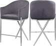 Xavier Counter Stool Set Of 2 In Grey - 866Grey-C | Meridian
