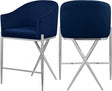 Xavier Counter Stool Set Of 2 In Navy - 866Navy-C | Meridian