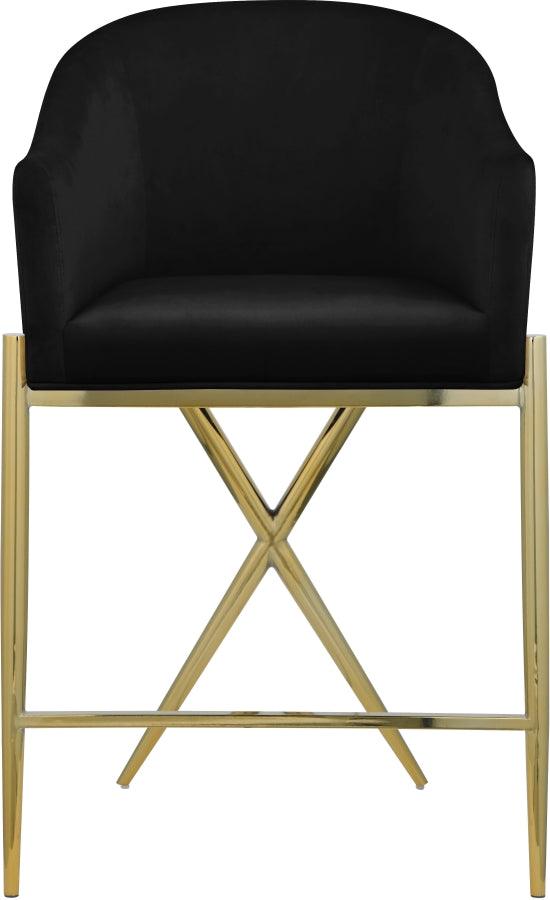 Meridian Furniture - Xavier Counter Stool Set Of 2 In Black - 867Black-C