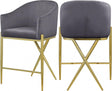 Xavier Counter Stool Set Of 2 In Grey - 867Grey-C | Meridian