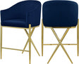 Xavier Counter Stool Set Of 2 In Navy - 867Navy-C | Meridian