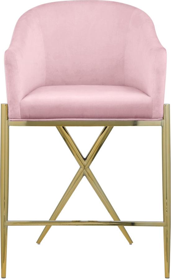 Meridian Furniture - Xavier Counter Stool Set Of 2 In Pink - 867Pink-C