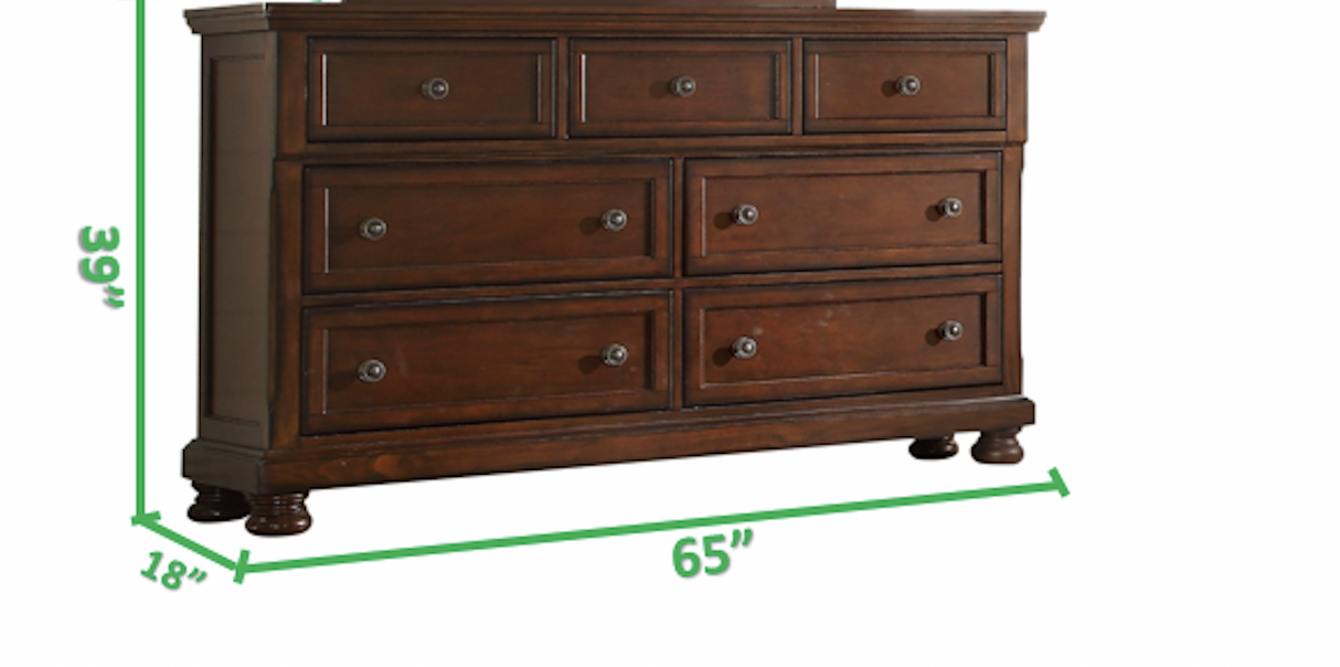 Galaxy Home Austin Seven Drawers Dresser Made with Wood in Dark Walnut - Home Elegance USA