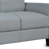 Living Room Furniture Loveseat Sofa and 3-seat  sofa (Gray) Home Elegance USA