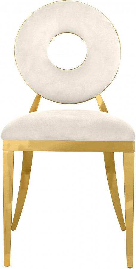 Meridian Furniture - Carousel Velvet Dining Chair Set Of 2 In Cream - 858Cream-C