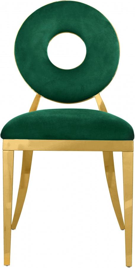 Meridian Furniture - Carousel Velvet Dining Chair Set Of 2 In Green - 858Green-C