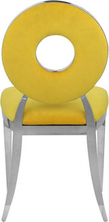 Carousel Velvet Dining Chair Set Of 2 In Yellow - 859Yellow - C | Meridian | Home Elegance USA