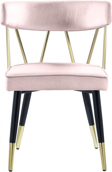 Meridian Furniture - Rheingold Velvet Dining Chair Set Of 2 In Pink - 854Pink-C