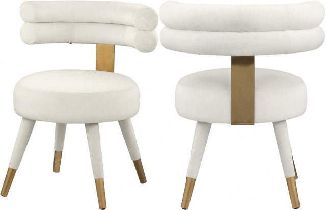 Meridian Furniture - Fitzroy Dining Chair Set Of 2 In Cream - 747Cream-C