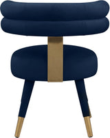 Meridian Furniture - Fitzroy Dining Chair Set Of 2 In Navy - 747Navy-C