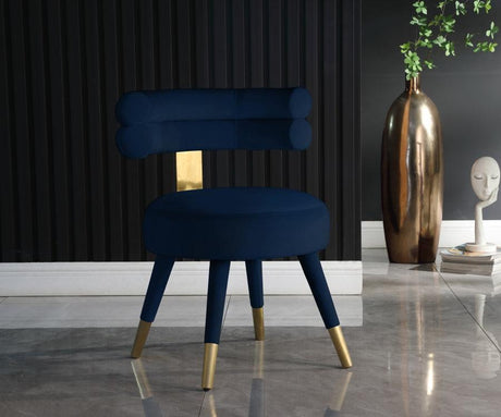 Meridian Furniture - Fitzroy Dining Chair Set Of 2 In Navy - 747Navy-C