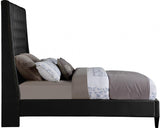 Meridian Furniture - Fritz Velvet King Bed In Black - Fritzblack-K