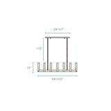 12 Light Rectangular Crystal Dianyi Led Chandelier // Silver | Finesse | Home Elegance USA
