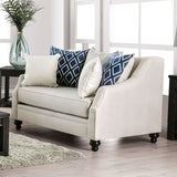 Nefyn - Sofa & Loveseat - Ivory - Home Elegance USA