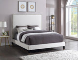 Meridian Furniture - Harlie Velvet King Bed In Cream - Harliecream-K