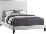 Meridian Furniture - Harlie Velvet King Bed In Cream - Harliecream-K