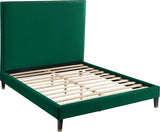 Meridian Furniture - Harlie Velvet King Bed In Green - Harliegreen-K