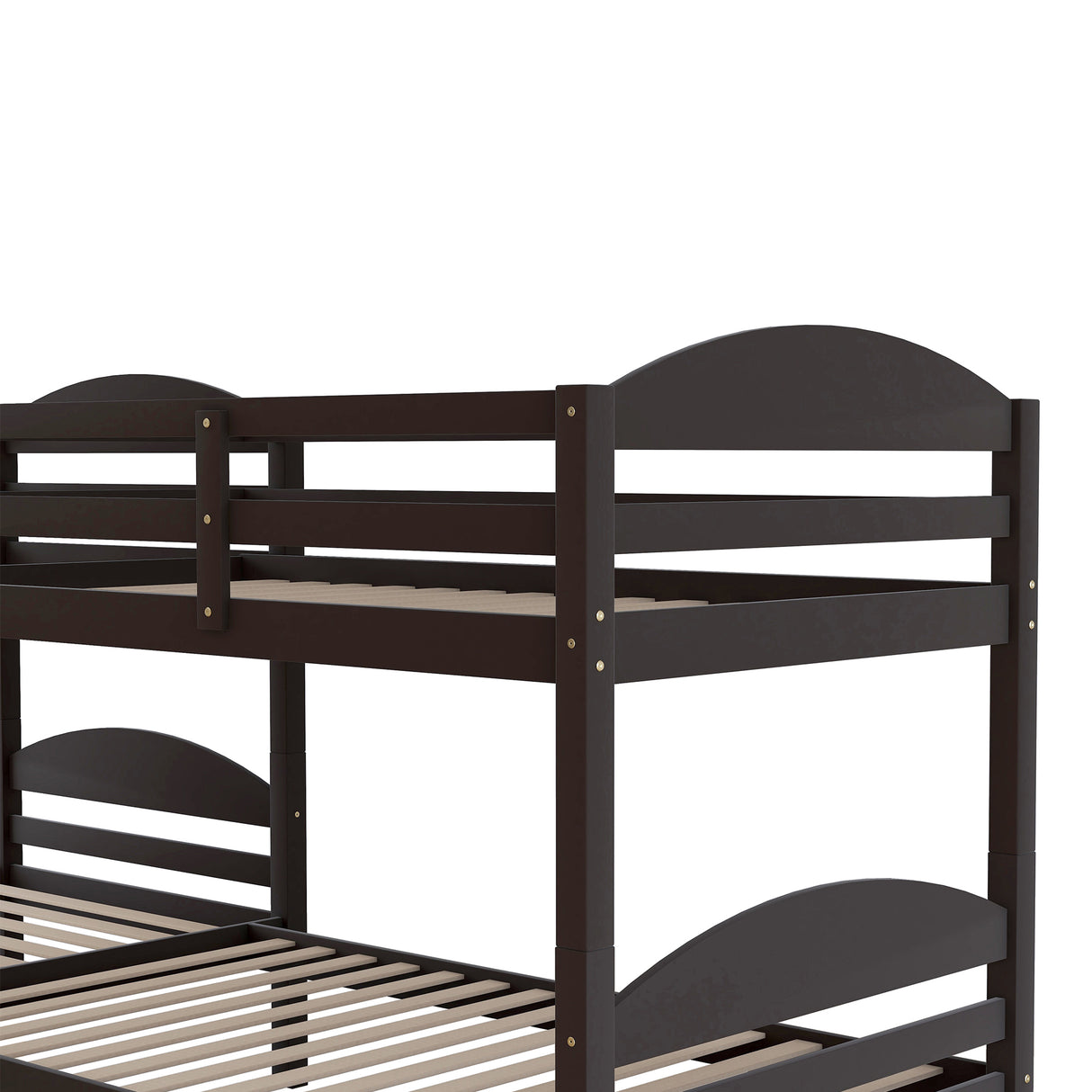 Twin L-Shaped Bunk bed with Trundle-Espresso（OLD SKU:LP000024AAP) - Home Elegance USA
