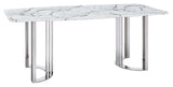 Esf Furniture - Extravaganza 131 Dining Table In Silver - 131Diningtabless