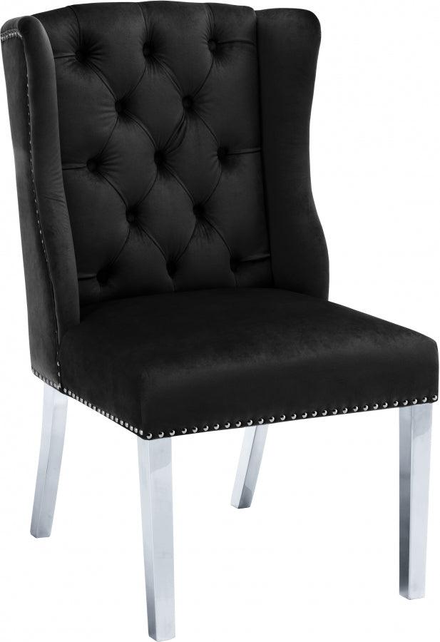 Meridian Furniture - Suri Velvet Dining Chair Set Of 2 In Black - 809Black-C