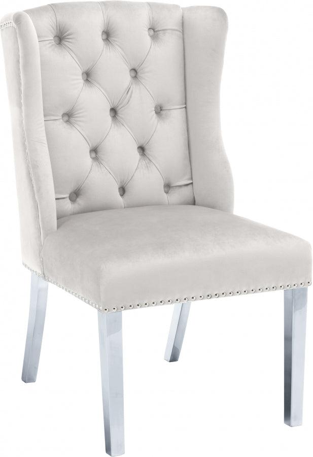 Meridian Furniture - Suri Velvet Dining Chair Set Of 2 In Cream - 809Cream-C