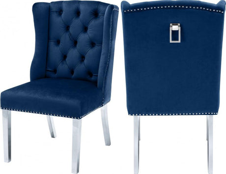 Meridian Furniture - Suri Velvet Dining Chair Set Of 2 In Navy - 809Navy-C