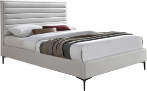 Hunter King Linen Bed In Cream - Huntercream-K | Meridian