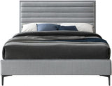 Meridian Furniture - Hunter King Linen Bed In Grey - Huntergrey-K