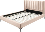 Meridian Furniture - Nadia Velvet King Bed In Pink - Nadiapink-K