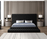 Meridian Furniture - Revel Velvet Queen Bed In Black - Revelblack-Q