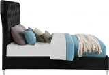 Meridian Furniture - Kira Velvet King Bed In Black - Kirablack-K