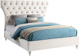 Meridian Furniture - Kira Velvet King Bed In Cream - Kiracream-K