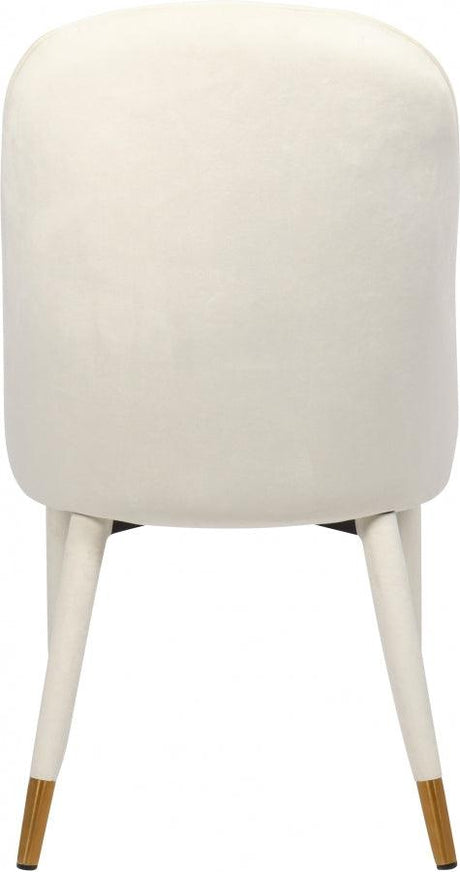 Meridian Furniture - Belle Velvet Dining Chair Set Of 2 In Cream - 811Cream-C