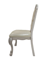 ACME Dresden  Side Chair (Set-2) in PU & Bone White Finish DN01696 - Home Elegance USA