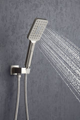 Shower Faucet Set Shower System with 12 Inch Rain Shower Head and Handheld, Bathroom Shower Combo Set Wall Mounted System Rough-in Valve Body and Trim Included.